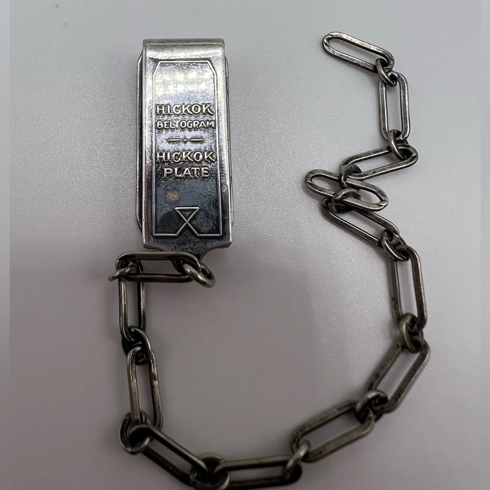 Vintage Hickok Beltogram Sterling Silver Watch Chain Fob Initial G